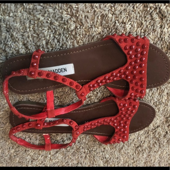 Red Steve Madden sandals - Picture 2 of 4